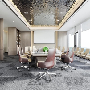 现代会议室3D模型下载